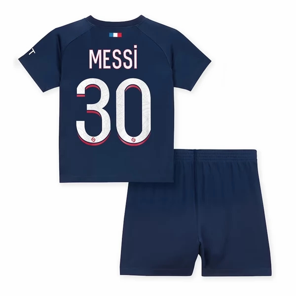Paris Saint Germain PSG Lionel Messi 30 Børn HjemmebaneSæt 2023 2024– FodboldTrøjer(SS)