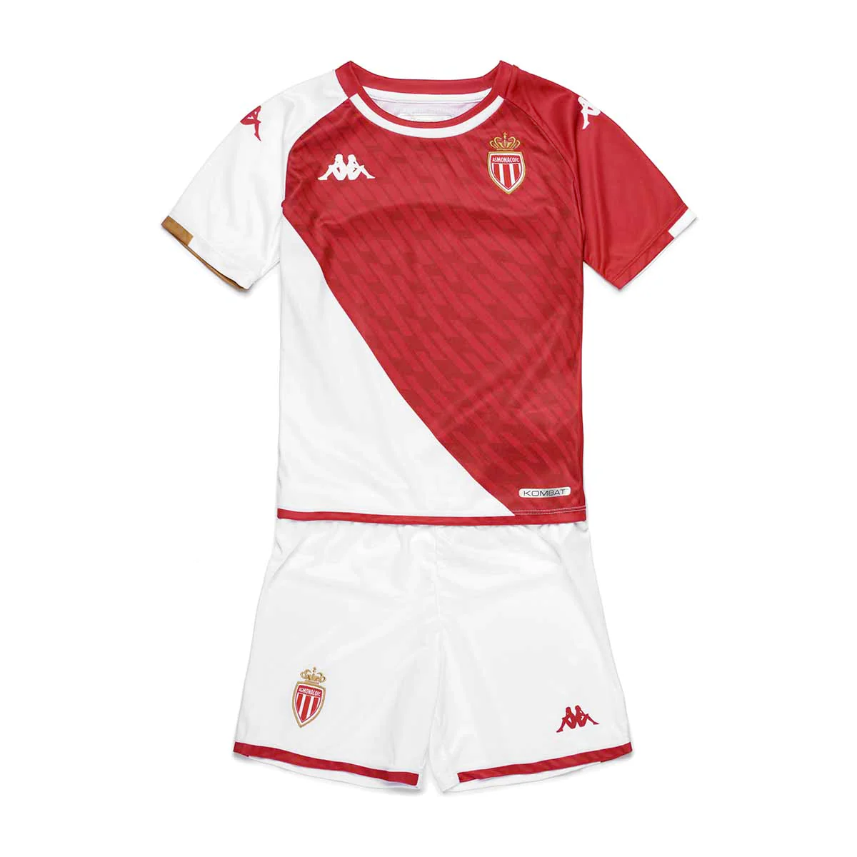 AS Monaco Børn HjemmebaneSæt 2023 2024– FodboldTrøjer(SS)