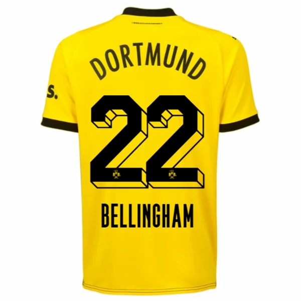 BVB Borussia Dortmund Bellingham 22 Hjemme Fodboldtrøjer 2023-24 Kortærmet