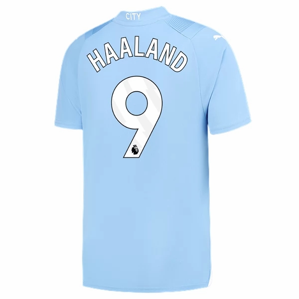 Manchester City Erling Haaland 9 Hjemme Fodboldtrøjer 2023-24 Kortærmet