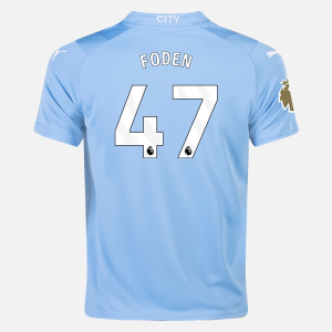 Manchester City Phil Foden 47 Hjemme Fodboldtrøjer 2023-24 Kortærmet