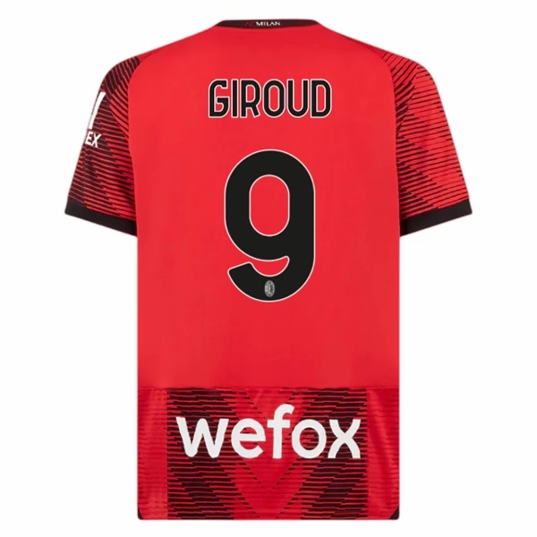 AC Milan Giroud 9 Hjemme Fodboldtrøjer 2023/24 – Kortærmet