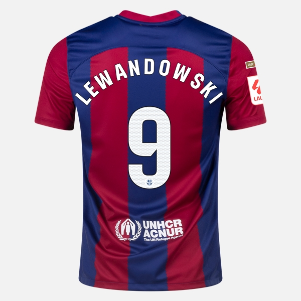 FC Barcelona Robert Lewandowski 9 Hjemme Fodboldtrøjer 2023/24 – Kortærmet