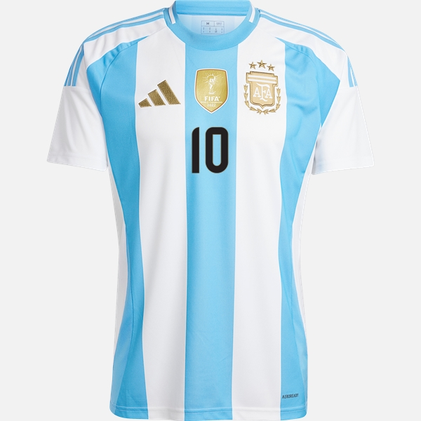 Argentina Messi 10 Hjemmebanetrøje 2024 (Tre Stjerne )– Kortærmet