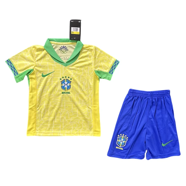 Brasilien Fodboldtrøje Børn HjemmebaneSæt 2024