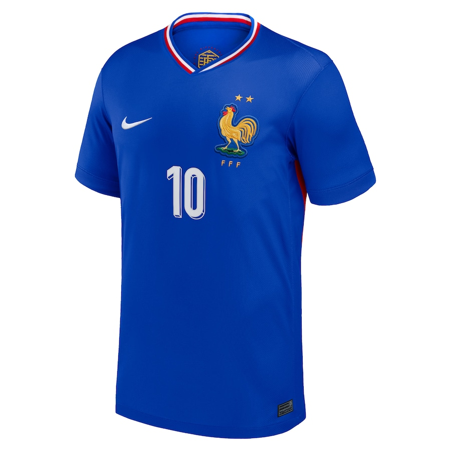 Frankrig Mbappe 10 Hjemmebanetrøje 2024 – Kortærmet